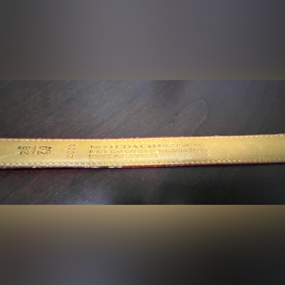 Red Coach Leather Belt Sz. Small - Picture 2 of 3